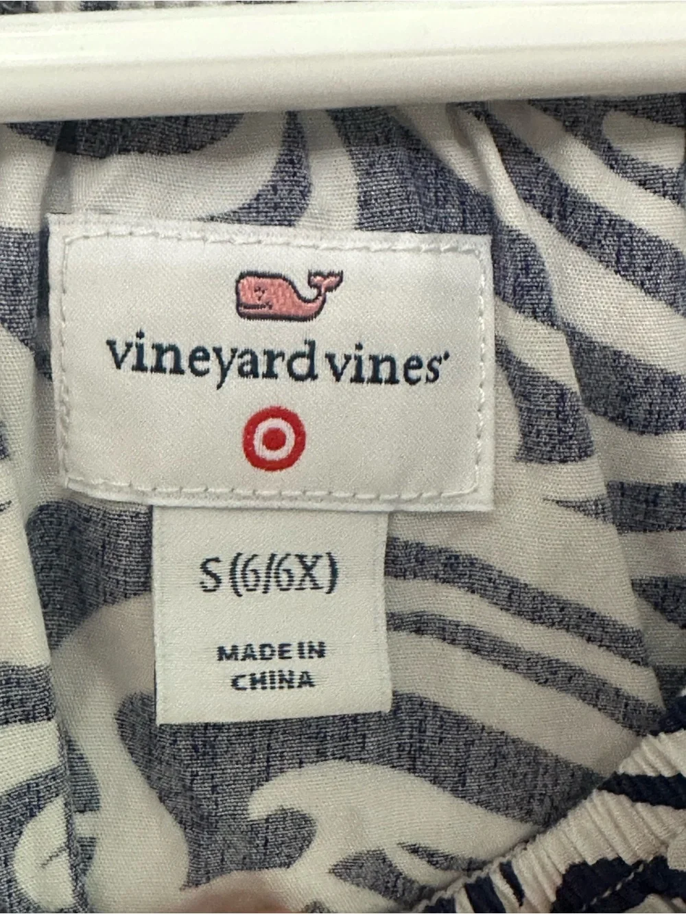 Vineyard Vines Target Girls Rough Seas Sleeveless Scoop Neck Dress Navy Blue 6x